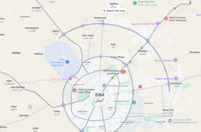 ja map erbil branch